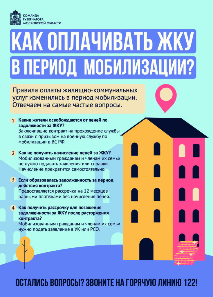 Как оплачивать ЖКУ в период мобилизации?